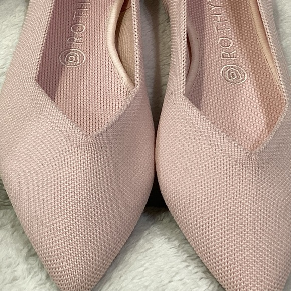 Rothy's The Point Blush Knit Fabric Slip On Ballet Flats Women’s US 9.5 EU 40.5 - Picture 2 of 11